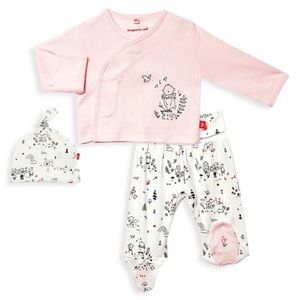 Magnetic Me Newborn Kimono Set in A Friend Like Me Print